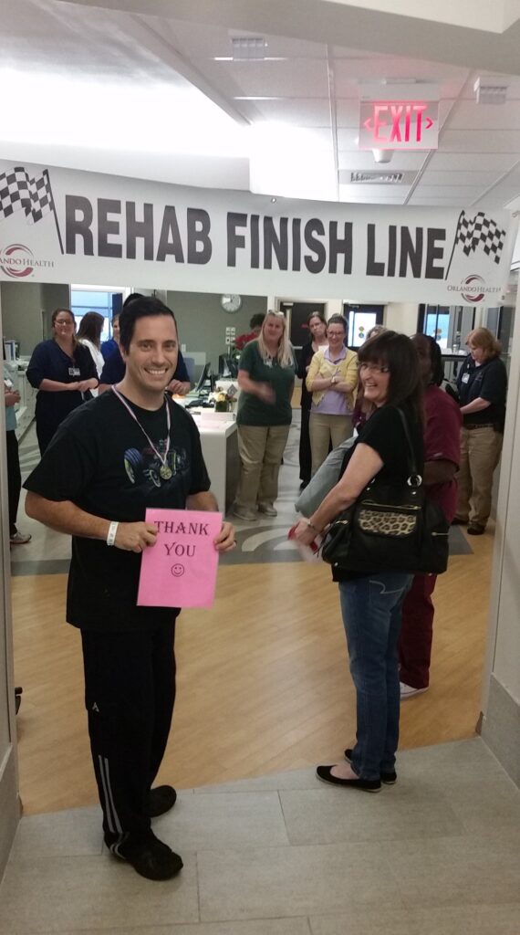 Glenn crosses the rehab finish line