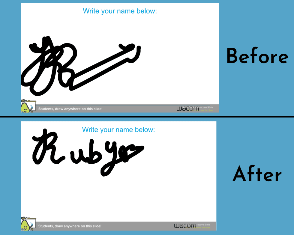 Handwriting-Wacom-tablet-Before and after