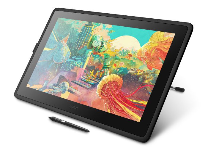 Wacom Cintiq pen display and artwork