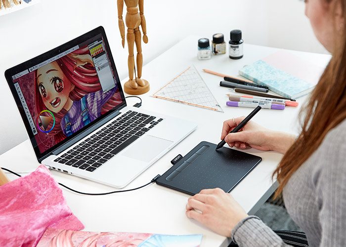 Tablette de stylo Wacom Intuos avec Mackbook